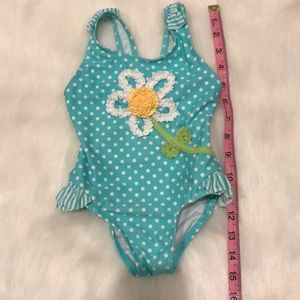 Little Me Polka Dot One Piece Swimsuit sz 24mo
